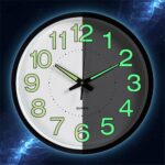 12  Wall Clock Glow In The Dark Silent Quartz Indoor/Outdoor Home Luminous Clock - Image 4
