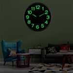 12  Wall Clock Glow In The Dark Silent Quartz Indoor/Outdoor Home Luminous Clock - Image 3