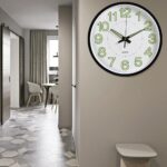 12  Wall Clock Glow In The Dark Silent Quartz Indoor/Outdoor Home Luminous Clock - Image 2