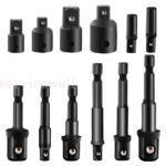 12x Drill Socket Adapter Set Impact Nut Driver Bit Extension Hex 1/4  1/2  3/8 - Image 3