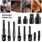 12x Drill Socket Adapter Set Impact Nut Driver Bit Extension Hex 1/4  1/2  3/8 - Image 6