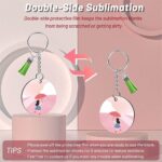 150PCS Sublimation Blanks Products Set Keychain,Earring Crafts Jewelry Ornament - Image 6