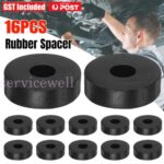 16pcs Flat Neoprene Rubber Washers/Spacers 10mm Thickness