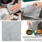 1-10X Multipurpose Wire Dishwashing Rags for Wet and Dry, Wire Dishwashing Rag