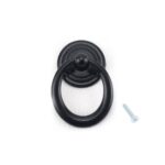 1-10 Black Ring Pull Handle Cabinet Knob Drawer Dresser Cupboard Drop Zinc Alloy - Image 3