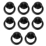 1-10 Black Ring Pull Handle Cabinet Knob Drawer Dresser Cupboard Drop Zinc Alloy - Image 7