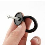 1-10 Black Ring Pull Handle Cabinet Knob Drawer Dresser Cupboard Drop Zinc Alloy - Image 4