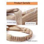 1/2PCS Women Girls Knotted Headband Twist Knot Head Wrap Elastic Hair Band - Image 2