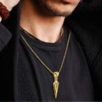 1/2/3PCS Jewelry Chain Punk Style ARROWHEAD Pendant Necklace Men Women Pendant - Image 7