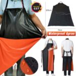 1/2/3pcs Waterproof Apron PVC Apron Chef Butcher Work Heavy duty Royal Black