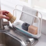 1/2xKitchen Sink Faucet Shelf Sponge Dish Cloth Rack Holder Storage Organizer - Image 6