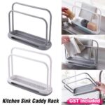 1/2xKitchen Sink Faucet Shelf Sponge Dish Cloth Rack Holder Storage Organizer