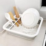1-2x 10L Collapsible Dish Drainer/Drying Rack/strainer Caravan Cups Plates Shelf - Image 4