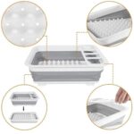 1-2x 10L Collapsible Dish Drainer/Drying Rack/strainer Caravan Cups Plates Shelf - Image 7