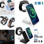 1/2x 3in1 Wireless Charger Dock Charging Station For Apple Watch iPhone Samsung - Image 2