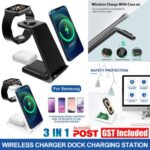 1/2x 3in1 Wireless Charger Dock Charging Station For Apple Watch iPhone Samsung