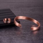 1/2x Copper Magnetic Bracelet/Ring Gift Bangle Birthday Xmas Elegant Unisex - Image 3