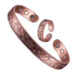 1/2x Copper Magnetic Bracelet/Ring Gift Bangle Birthday Xmas Elegant Unisex - Image 4