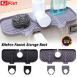 1/2x Kitchen Faucet Storage Rack Holder Soap Sponges Caddy Organizer Sink Basket