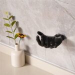 1/2x Resin Wall Mounted Soap Holder Rack Adhesive Hand Shape Storage Holder - Image 5
