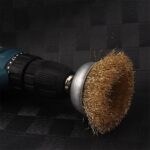 1/4 Shank Rotary Grinder Tools Drill Bits Wire Brush Wheel Cup Flat End Brushe - Image 7