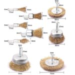 1/4 Shank Rotary Grinder Tools Drill Bits Wire Brush Wheel Cup Flat End Brushe - Image 2