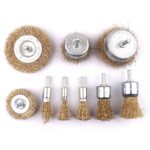1/4 Shank Rotary Grinder Tools Drill Bits Wire Brush Wheel Cup Flat End Brushe - Image 3