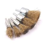 1/4 Shank Rotary Grinder Tools Drill Bits Wire Brush Wheel Cup Flat End Brushe - Image 5