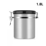1.8L Coffee Canister Stainless Steel Vacuum Storage Airtight Bean Container NEW - Image 7