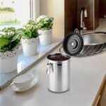 1.8L Coffee Canister Stainless Steel Vacuum Storage Airtight Bean Container NEW - Image 2