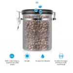 1.8L Coffee Canister Stainless Steel Vacuum Storage Airtight Bean Container NEW - Image 4