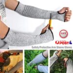 1 Pair Protective Arm Sleeve Guard Cut Proof Anti Cut-Resistant Safety Gloves AU