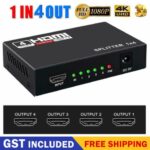 1 in 4 out HDMI Splitter Box Hub HD 1080p Port Amplifier Universal For PC TV