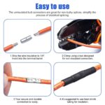 200pcs Copper Butt Splice Connectors Terminal Cable Crimp Solder 12-10AWG AU - Image 4