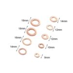 200pcs Set with Box Solid Copper Seal Ring Washers Sump Plug Seal Assorted Kit - Image 2