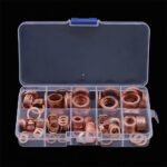 200pcs Set with Box Solid Copper Seal Ring Washers Sump Plug Seal Assorted Kit - Image 6