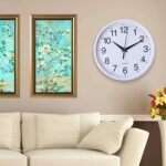 20cm Wall Clock Roman Numerals Silent Non-Ticking Square Round In/Outdoor Garden - Image 2