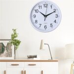20cm Wall Clock Roman Numerals Silent Non-Ticking Square Round In/Outdoor Garden - Image 4