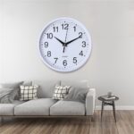 20cm Wall Clock Roman Numerals Silent Non-Ticking Square Round In/Outdoor Garden - Image 3