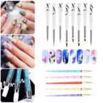 23pcs Nail Art Design Brushes Set Dotting Painting Drawing Polish Pen Tools Kit