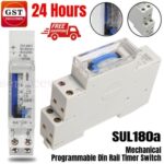 24 Hours Mechanical Programmable Din Rail Timer Switch Relay 220V AC 16A