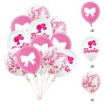 24pcs Balloon Set Girls' Birthday Party Decoration Supply DIY FOR Barbie Latex - Image 2