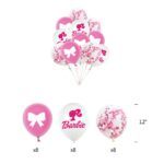 24pcs Balloon Set Girls' Birthday Party Decoration Supply DIY FOR Barbie Latex - Image 3