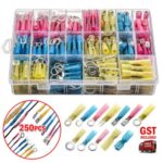 250PCS Heat Shrink Wire Connectors Electrical Auto Ring Spade Crimp Terminals AU