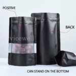 25/50/100pcs Window Pouches Black Matt Stand up Foil Bag Heat Seal Food Zip - Image 6