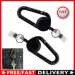 2PCS Retractable Badge Holder Security ID Pull Key Tag Clip Doctor Card Holders