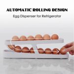 2XRolldown Refrigerator Egg Dispenser Auto Rolling Egg Holder 2Tier Storage Rack - Image 4