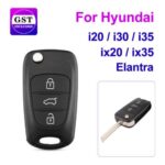 2X 3 Button Flip Key Remote Case/Shell/Blank For Hyundai i30 i20 Elantra