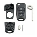 2X 3 Button Flip Key Remote Case/Shell/Blank For Hyundai i30 i20 Elantra - Image 3