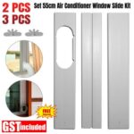 2/3x Portable Window Slide Kit Plate + Screws For Air Conditioner